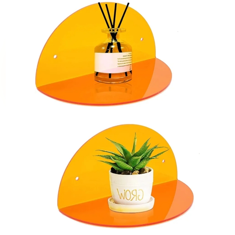 Orange‎ and Yellow Acrylic Wall Shelves